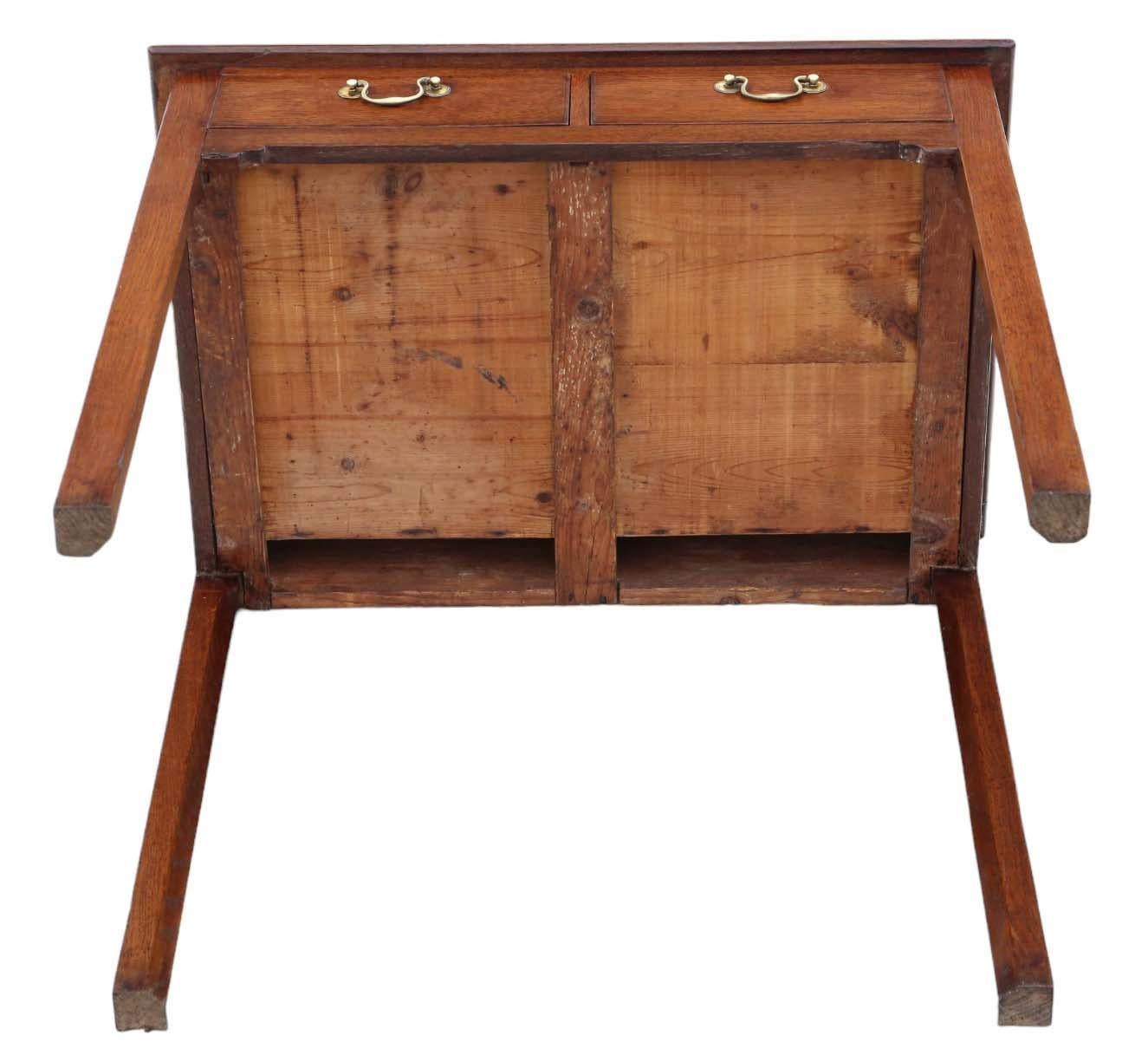Table à écrire en Oak Oak de qualité - 19ème siècle Bureau Side Dressing en vente 3