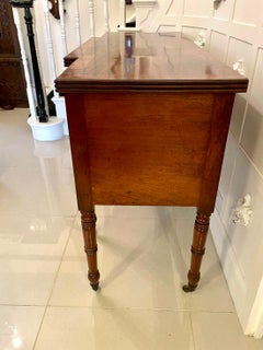 Fine Quality Antique Regency Brass Inlaid Mahogany Breakfront Sideboard