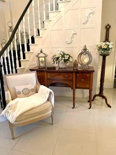 Fine Quality Antique Regency Brass Inlaid Mahogany Breakfront Sideboard
