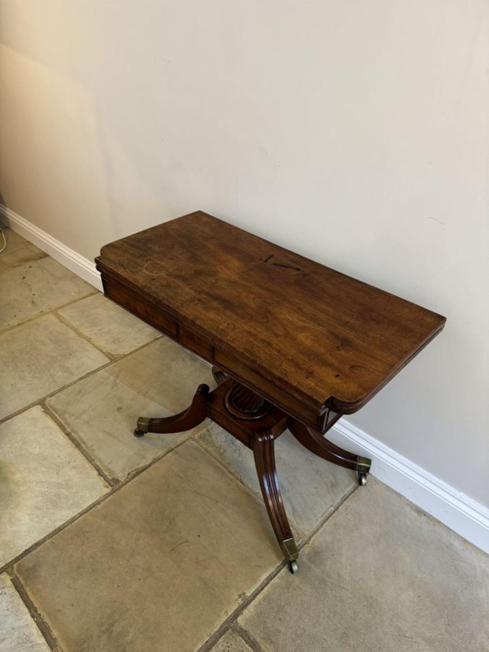 Regency Fine quality antique regency mahogany tea table For Sale