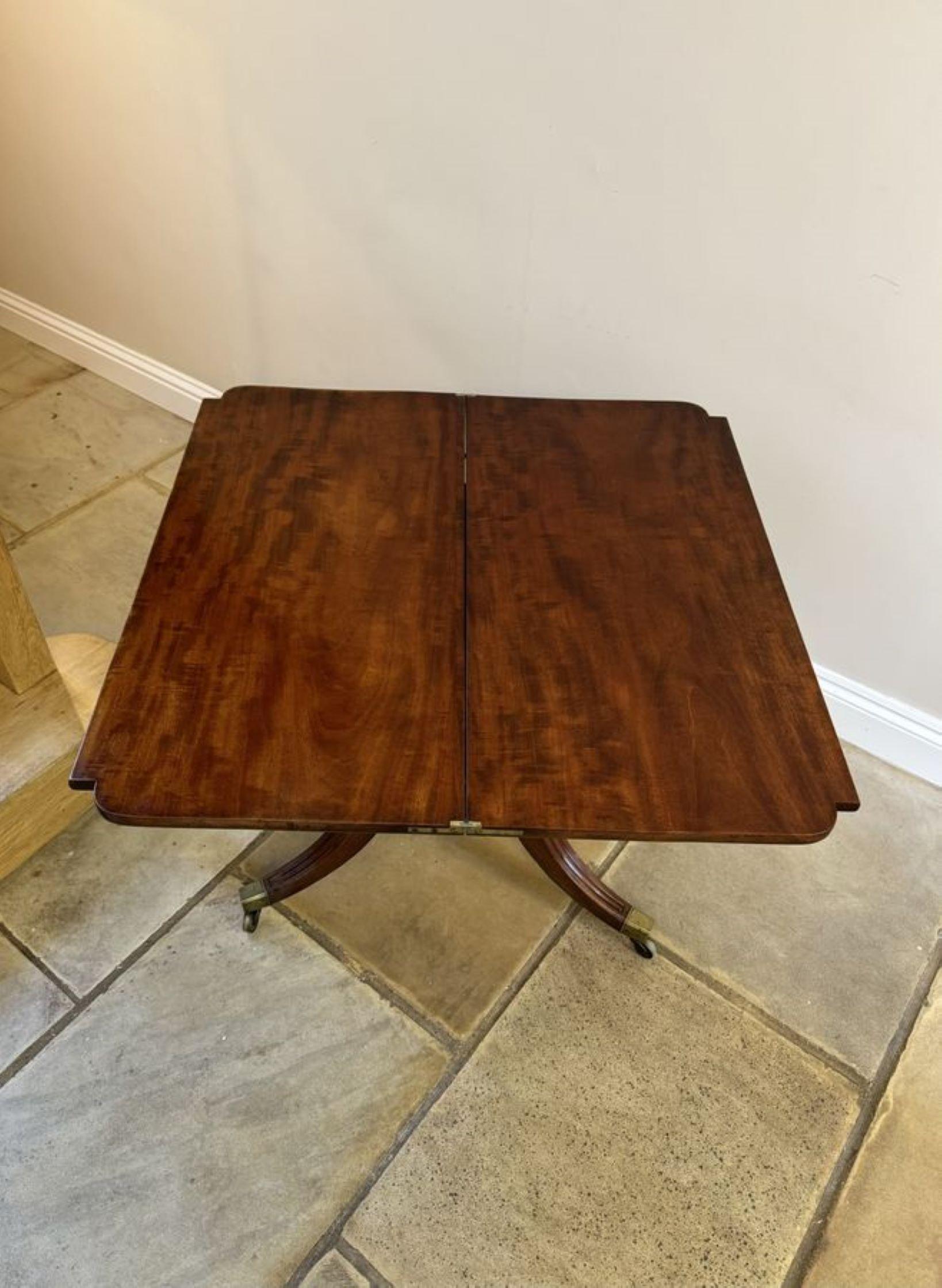 Mahogany Fine quality antique regency mahogany tea table For Sale