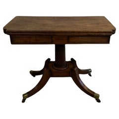 Fine quality antique regency mahogany tea table