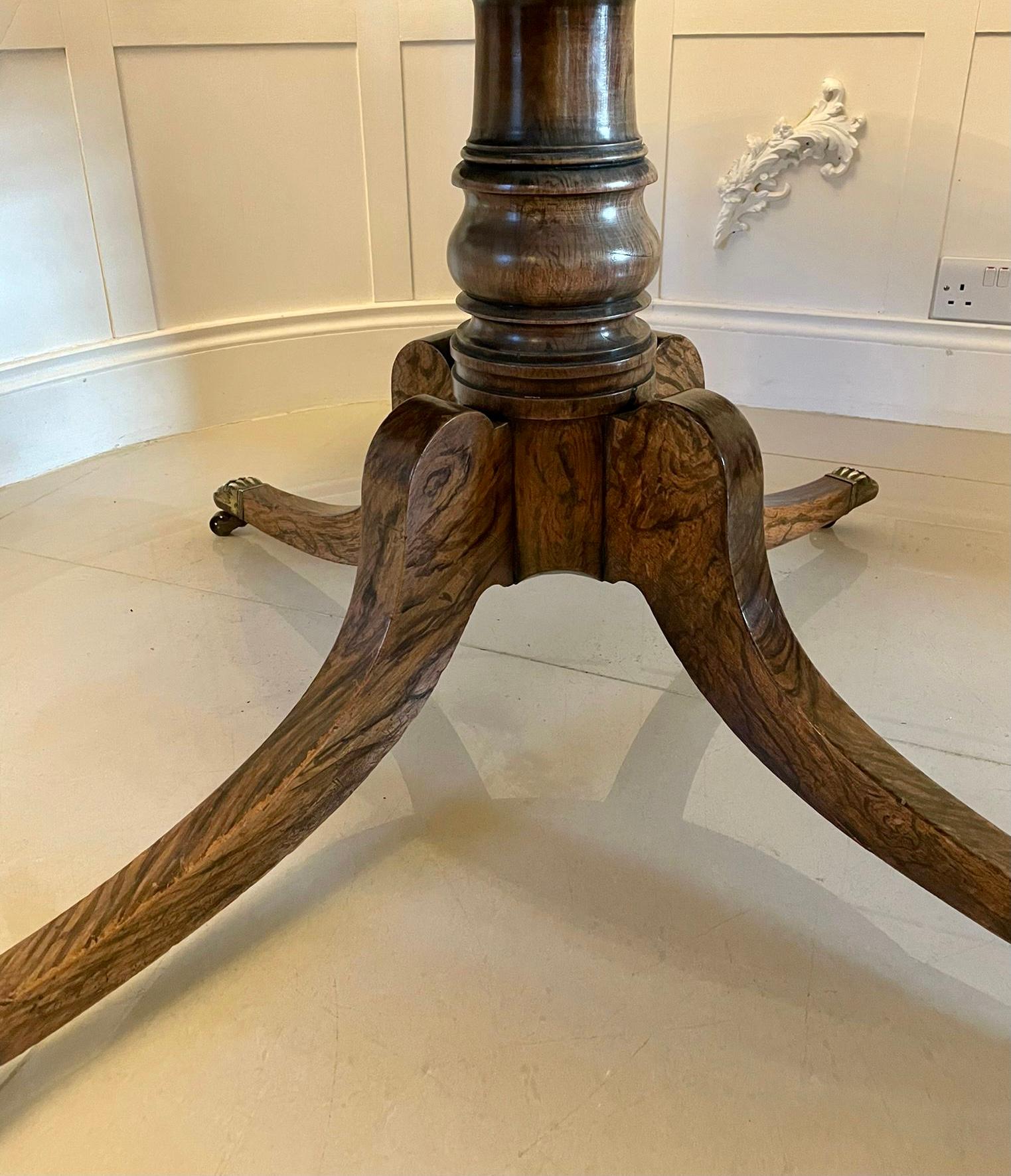 Fine Quality Antique Regency Rosewood Circular Centre Table In Good Condition In Suffolk, GB