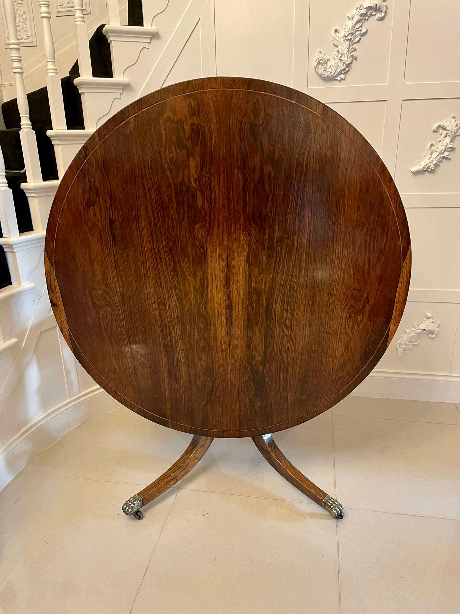 Fine Quality Antique Regency Rosewood Circular Centre Table 2