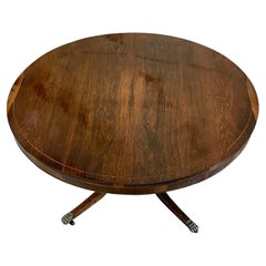 Fine Quality Antique Regency Rosewood Circular Centre Table Fine Quality Antique Regency Rosewood Circular Centre Table