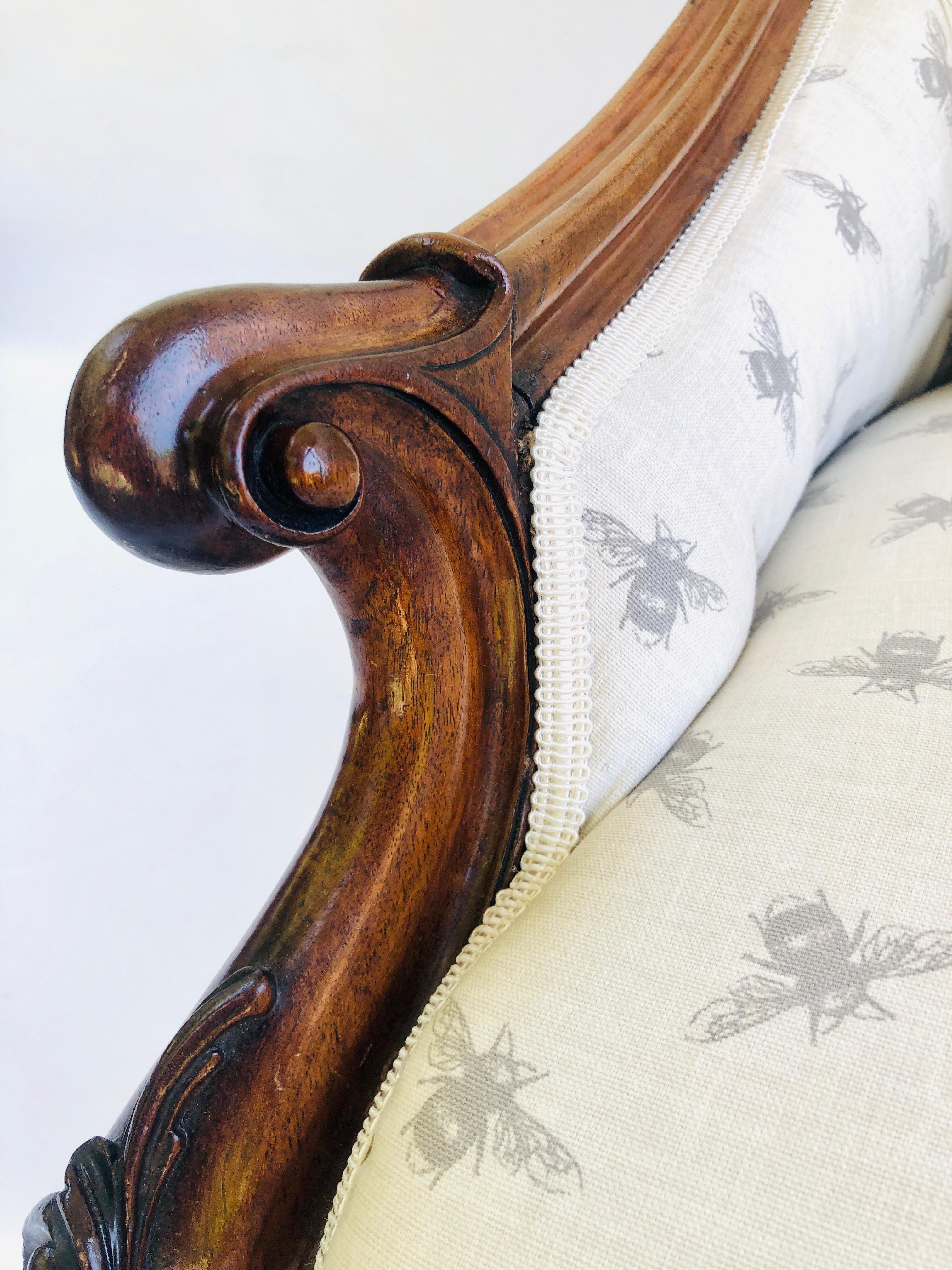 Antiker viktorianischer Sessel aus Palisanderholz von hoher Qualität im Angebot 5