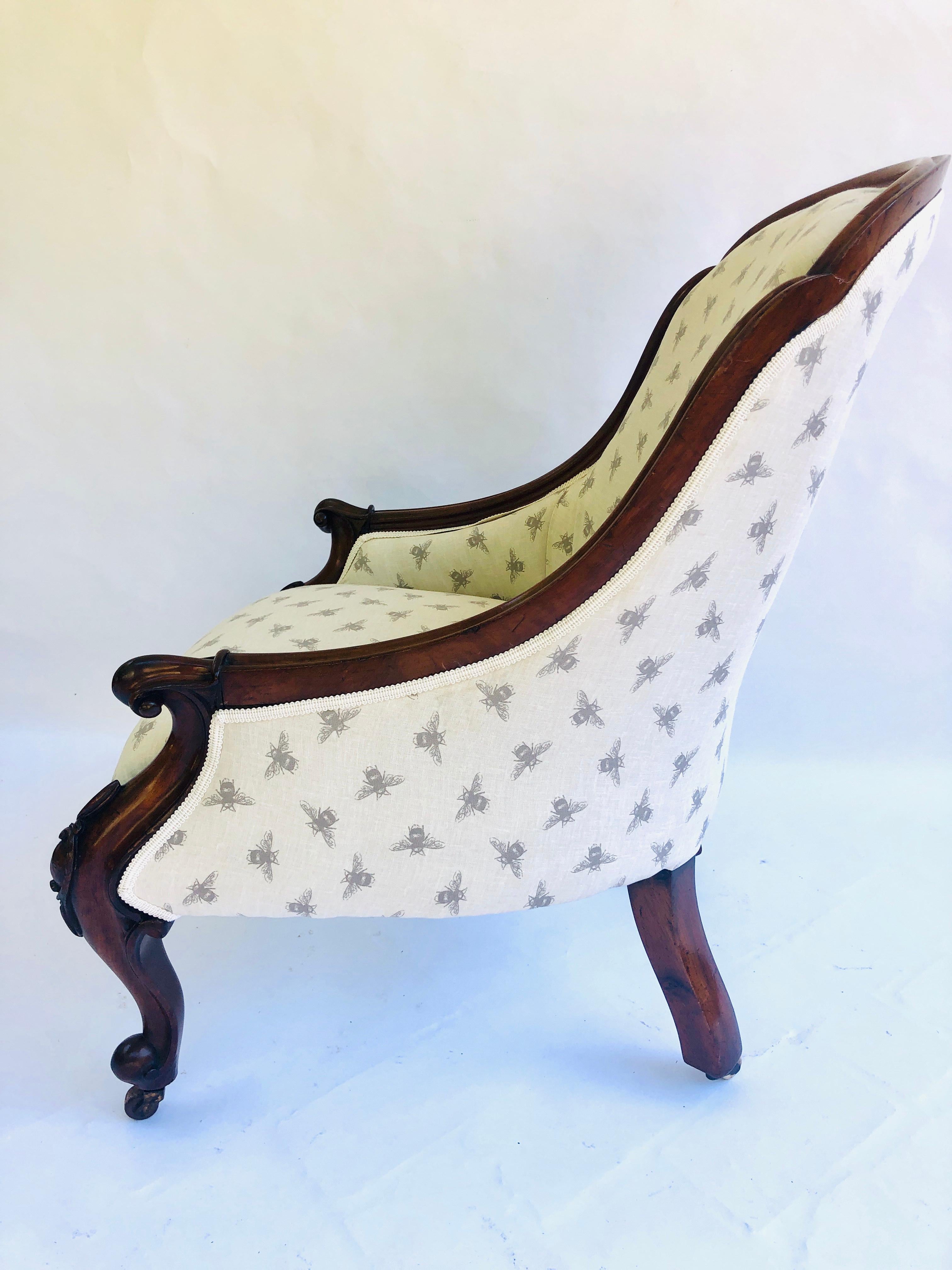 Antiker viktorianischer Sessel aus Palisanderholz von hoher Qualität (Viktorianisch) im Angebot