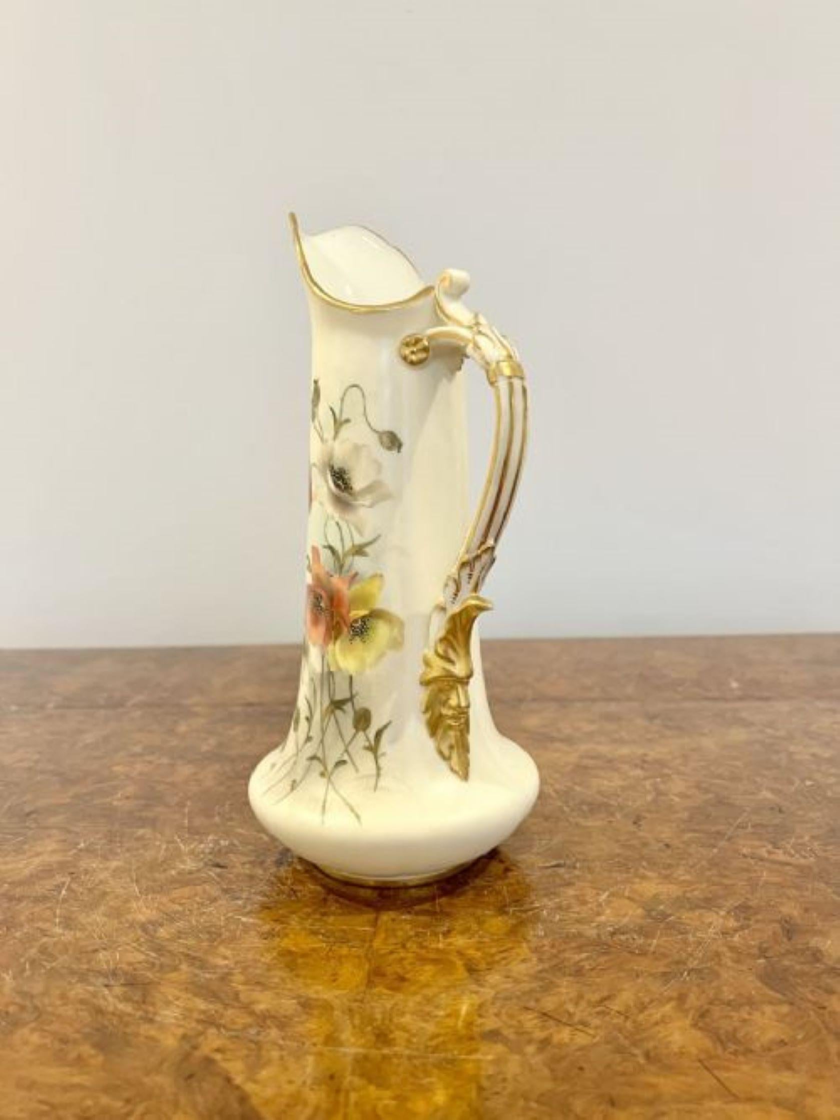 Fine quality Antique Royal Worcester Jug In Good Condition For Sale In Ipswich, GB