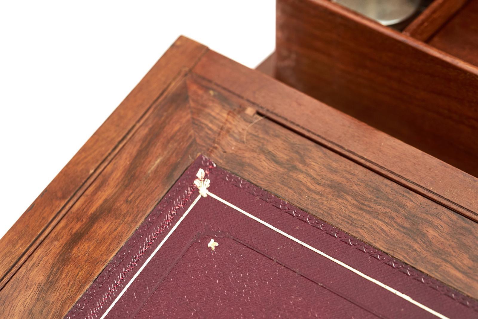 Caja antigua de papelería de gran calidad Caoba en venta