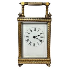 Feine Qualität antiken viktorianischen Messing Carriage Clock 