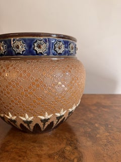 Feine Qualität antiken viktorianischen Doulton Lambeth jardiniere