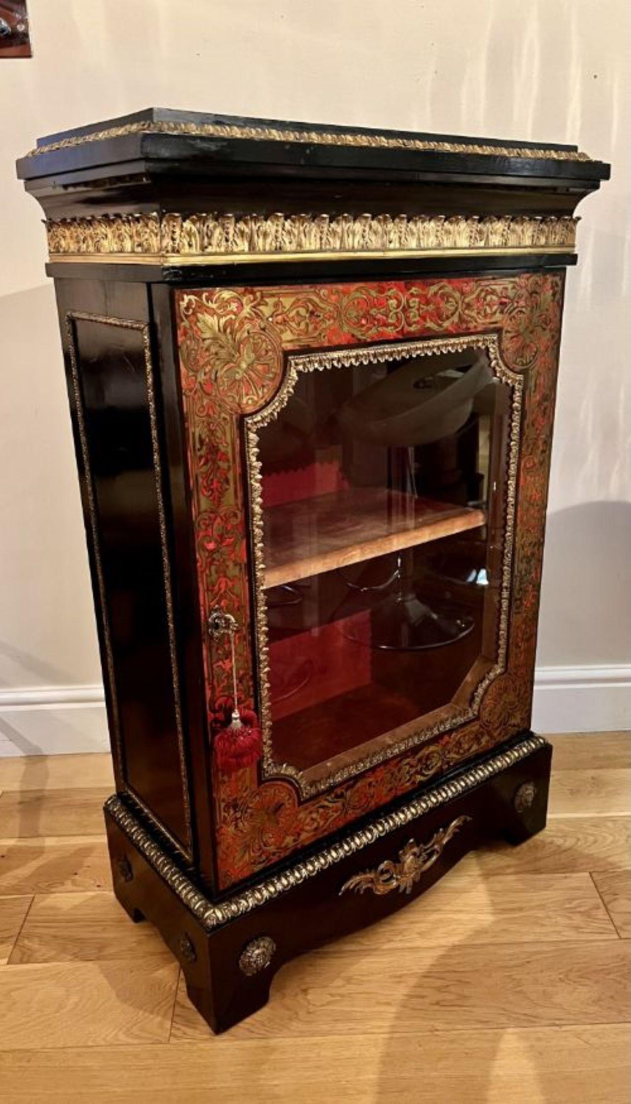 Fine quality antique Victorian French boulle display cabinet  For Sale 2