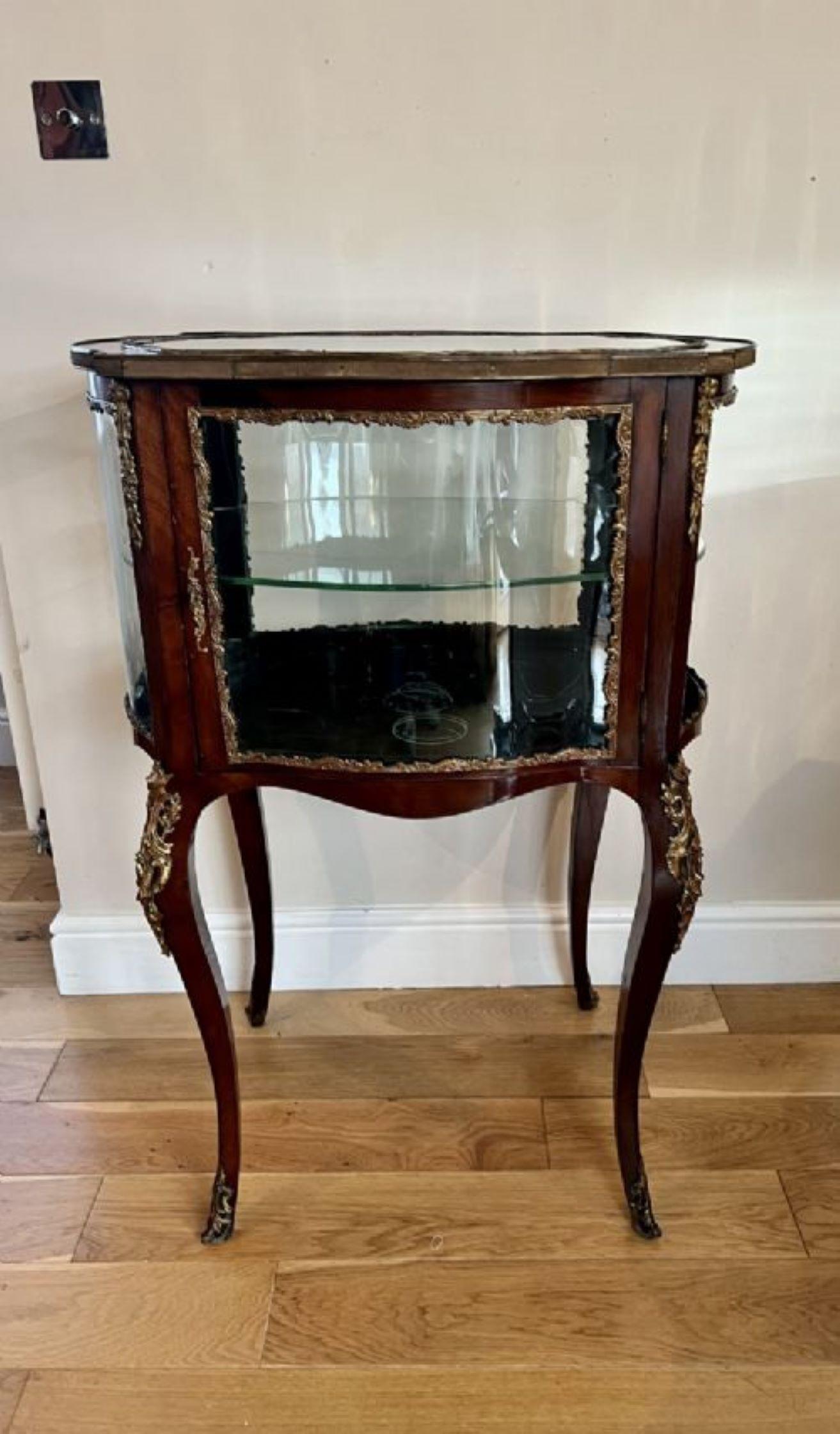 19th Century Fine quality antique Victorian French freestanding ormolu mounted cabinet For Sale