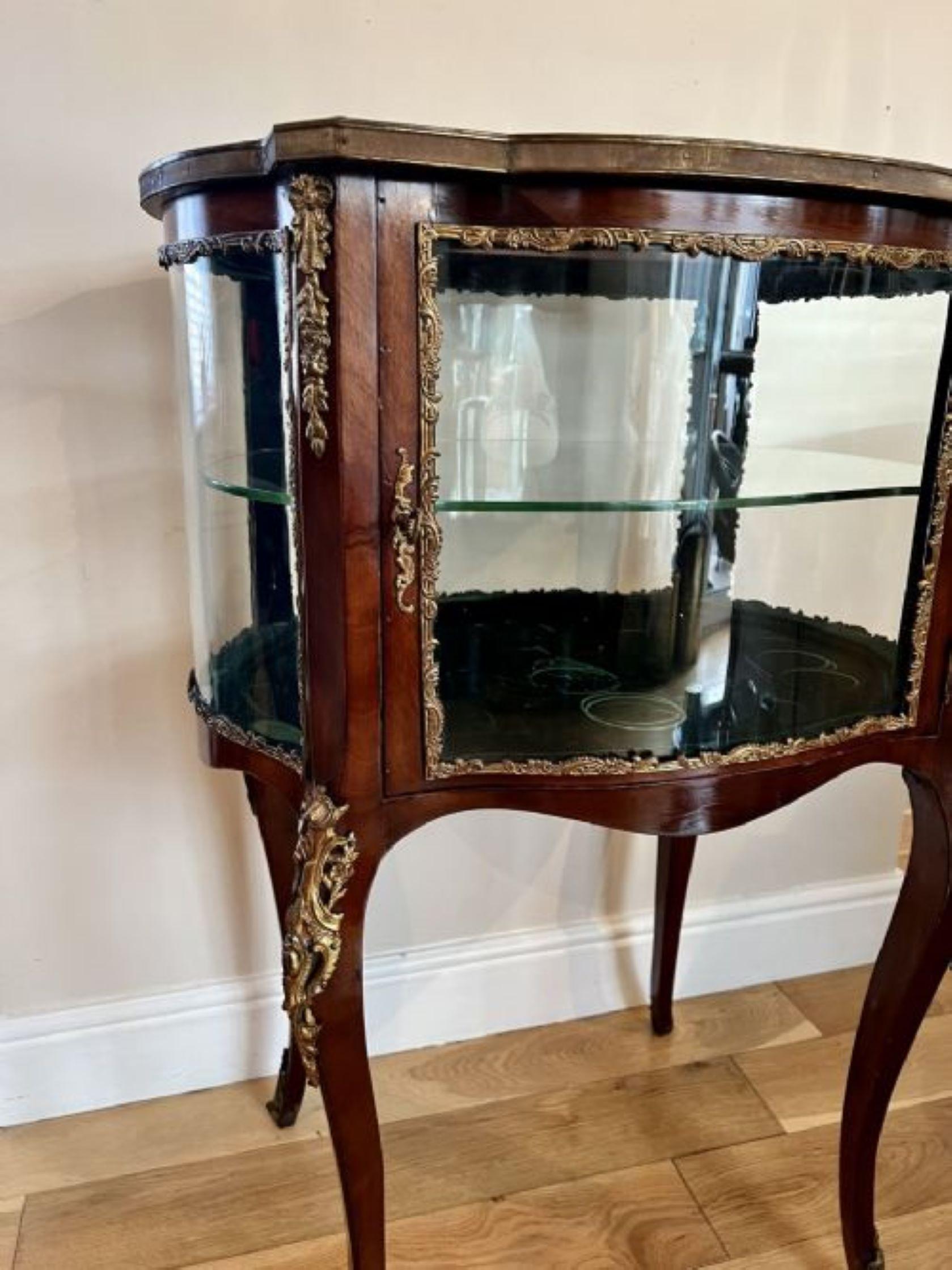 Fine quality antique Victorian French freestanding ormolu mounted cabinet For Sale 1