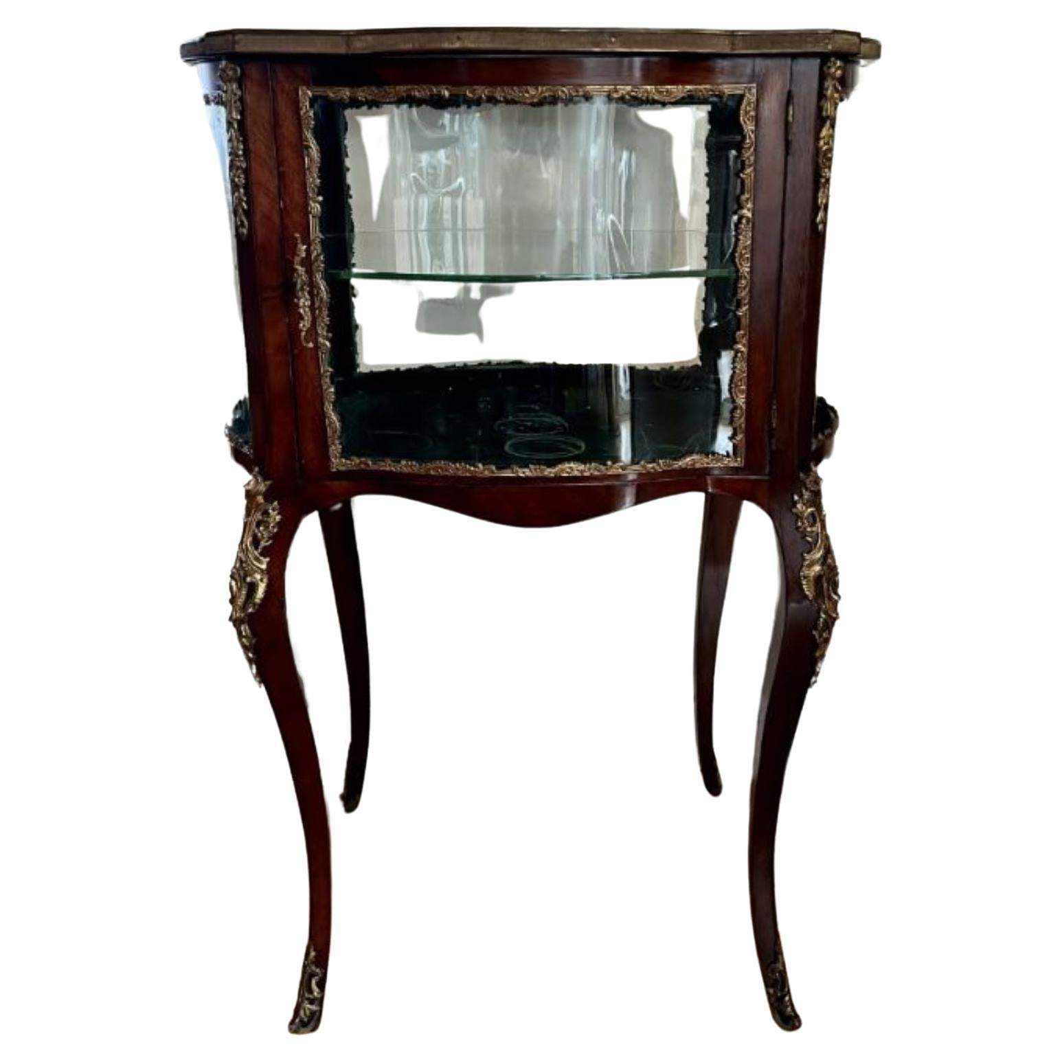 Fine quality antique Victorian French freestanding ormolu mounted cabinet For Sale