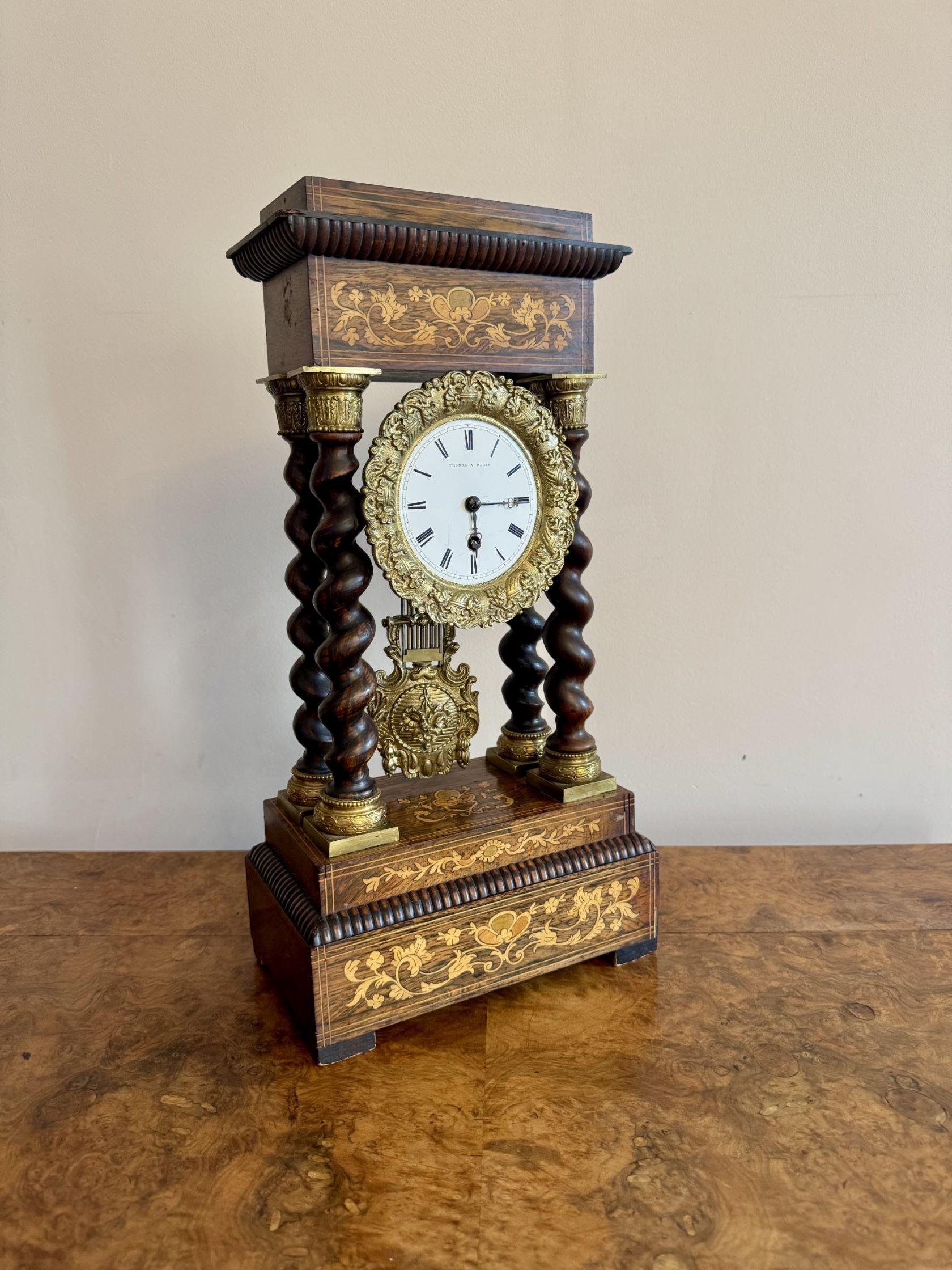 Francese Orologio da portico francese vittoriano di alta qualità in vendita