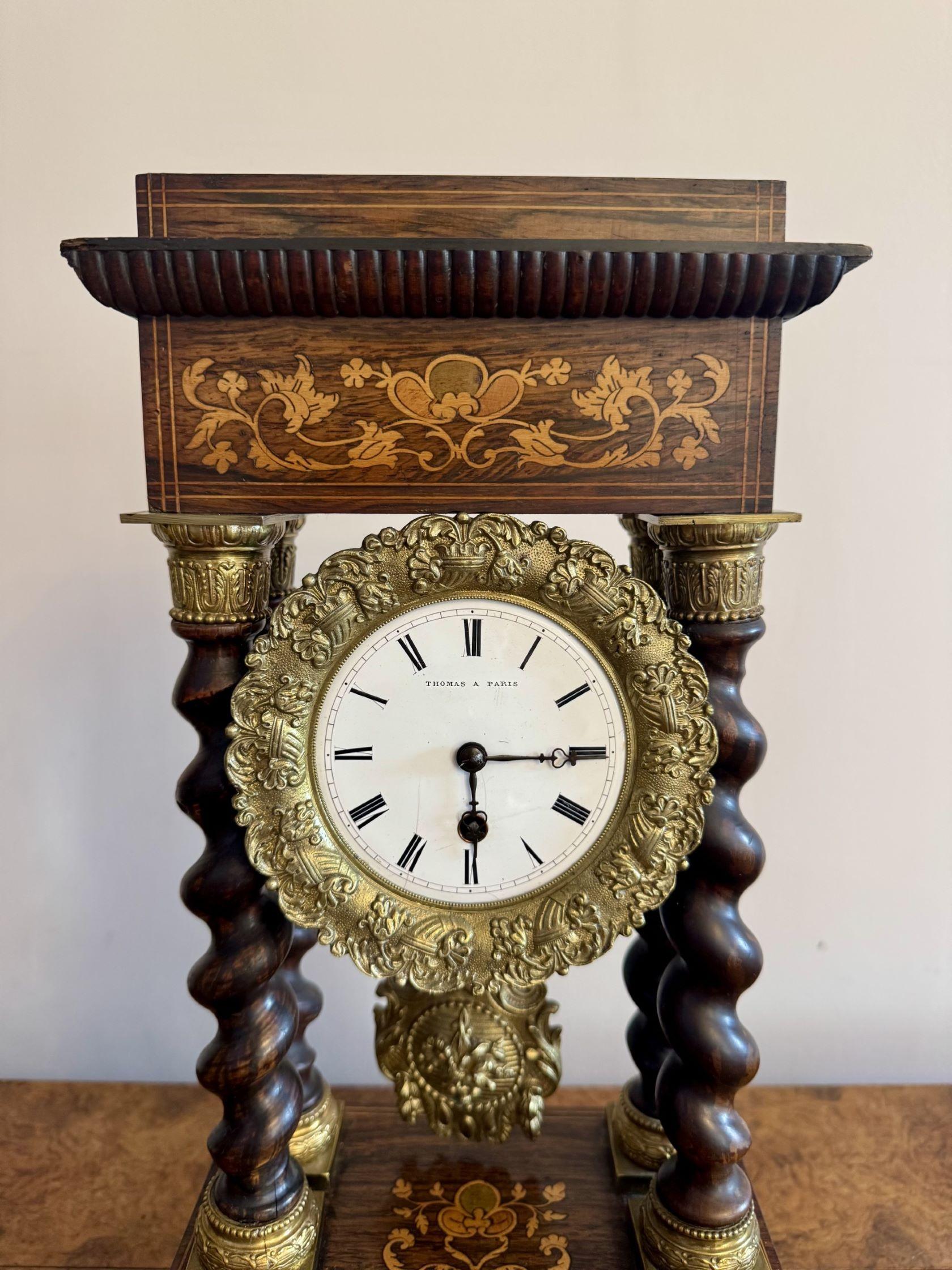Orologio da portico francese vittoriano di alta qualità In condizioni buone in vendita a Ipswich, GB