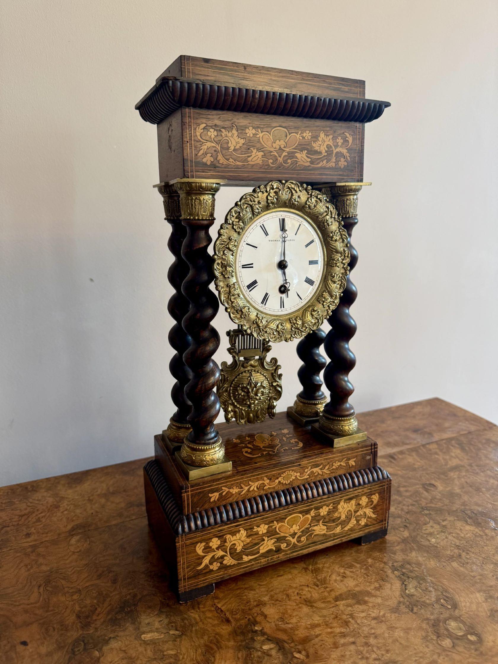 XIX secolo Orologio da portico francese vittoriano di alta qualità in vendita