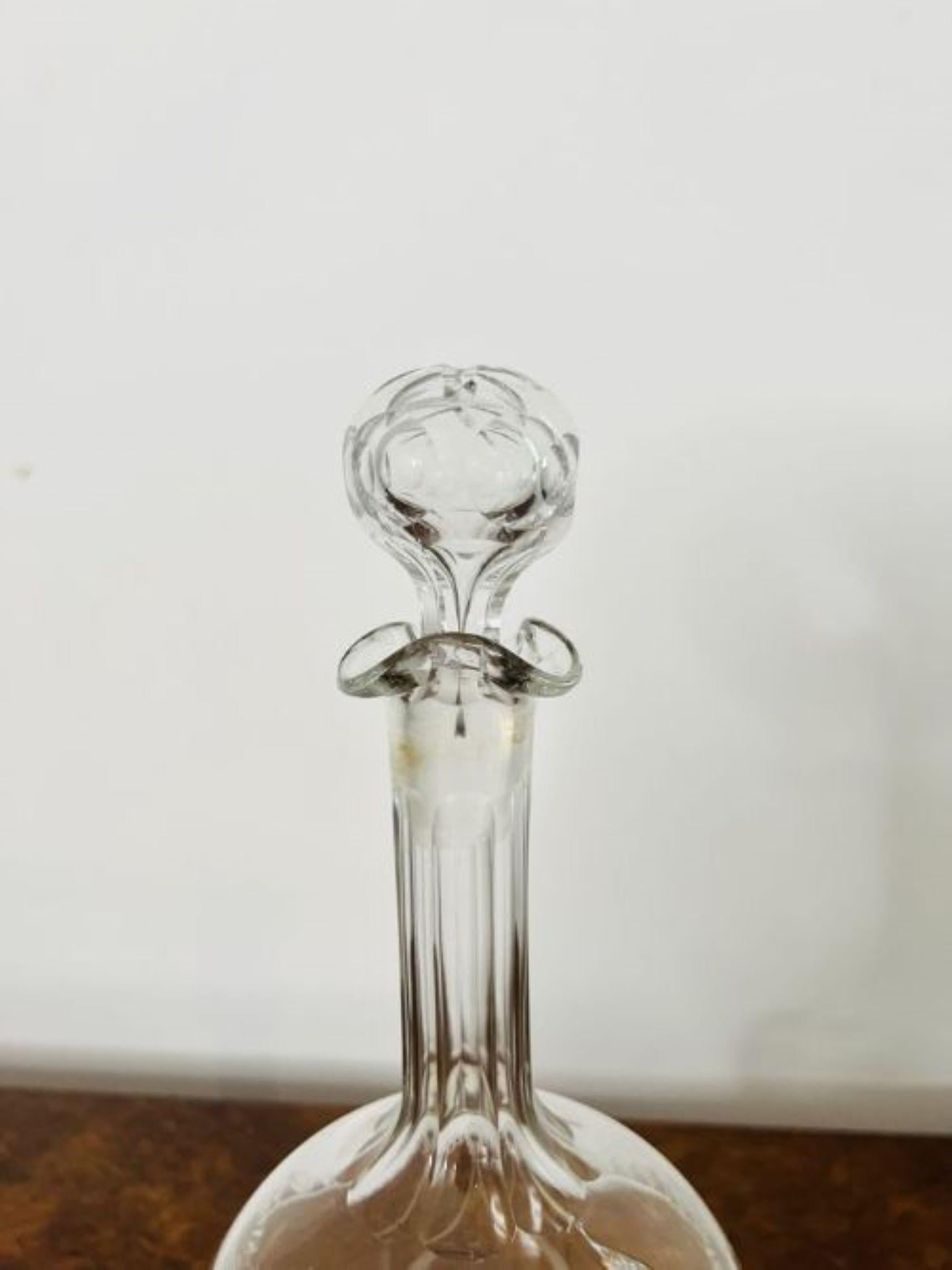 19th Century Fine quality antique Victorian glass decanter  For Sale