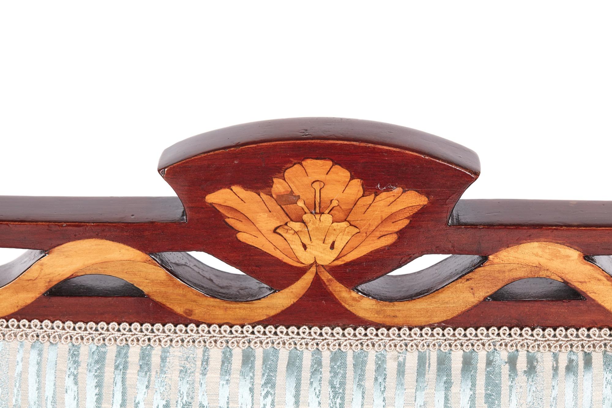 Inlay Fine Quality Antique Victorian Inlaid Mahogany Settee/Sofa