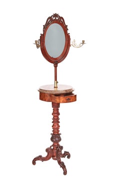 Fine Quality Antique Victorian Mahogany and Walnut Telescopic Dressing Stand