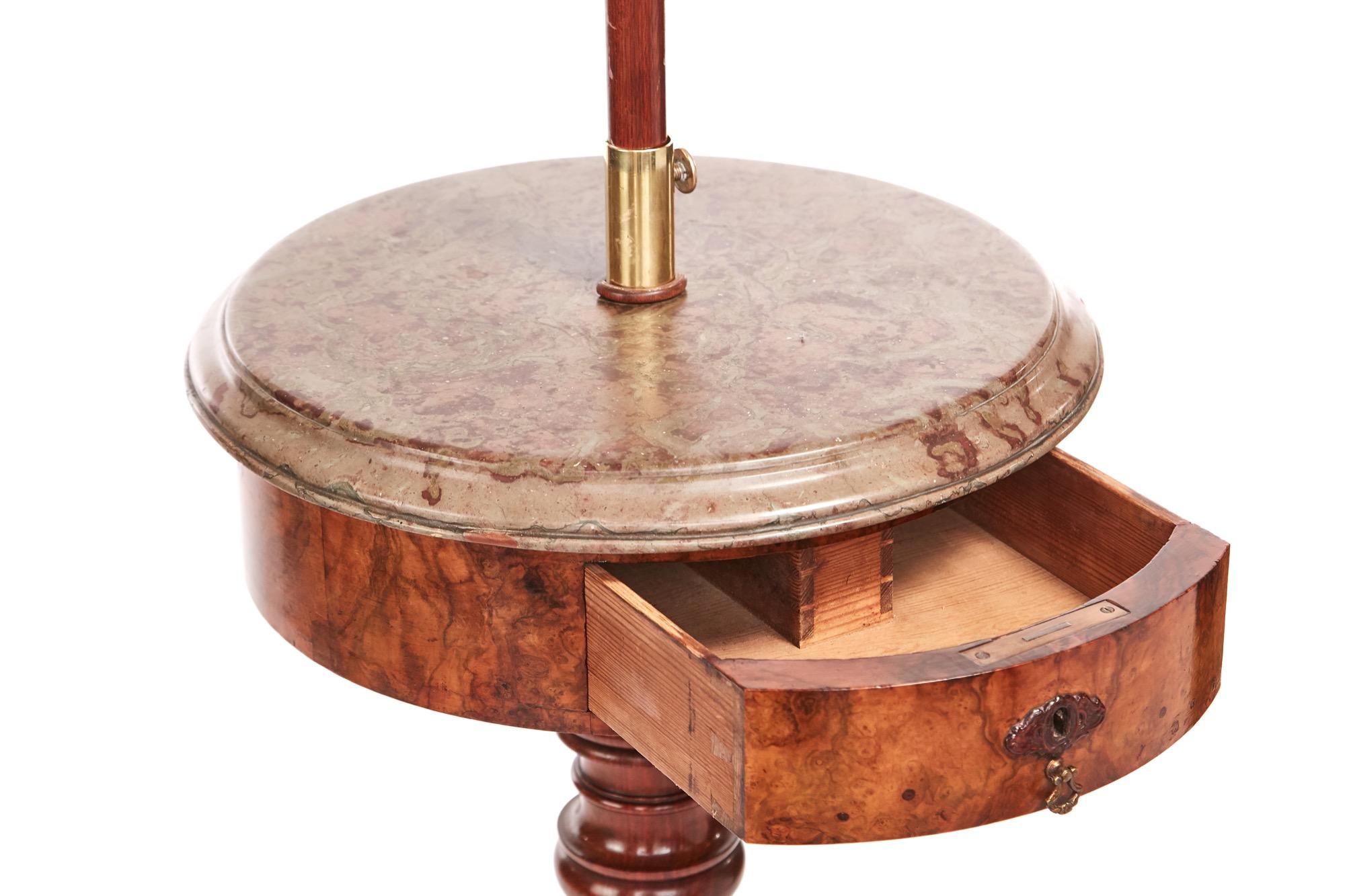 Carved Fine Quality Antique Victorian Mahogany and Walnut Telescopic Dressing Stand For Sale