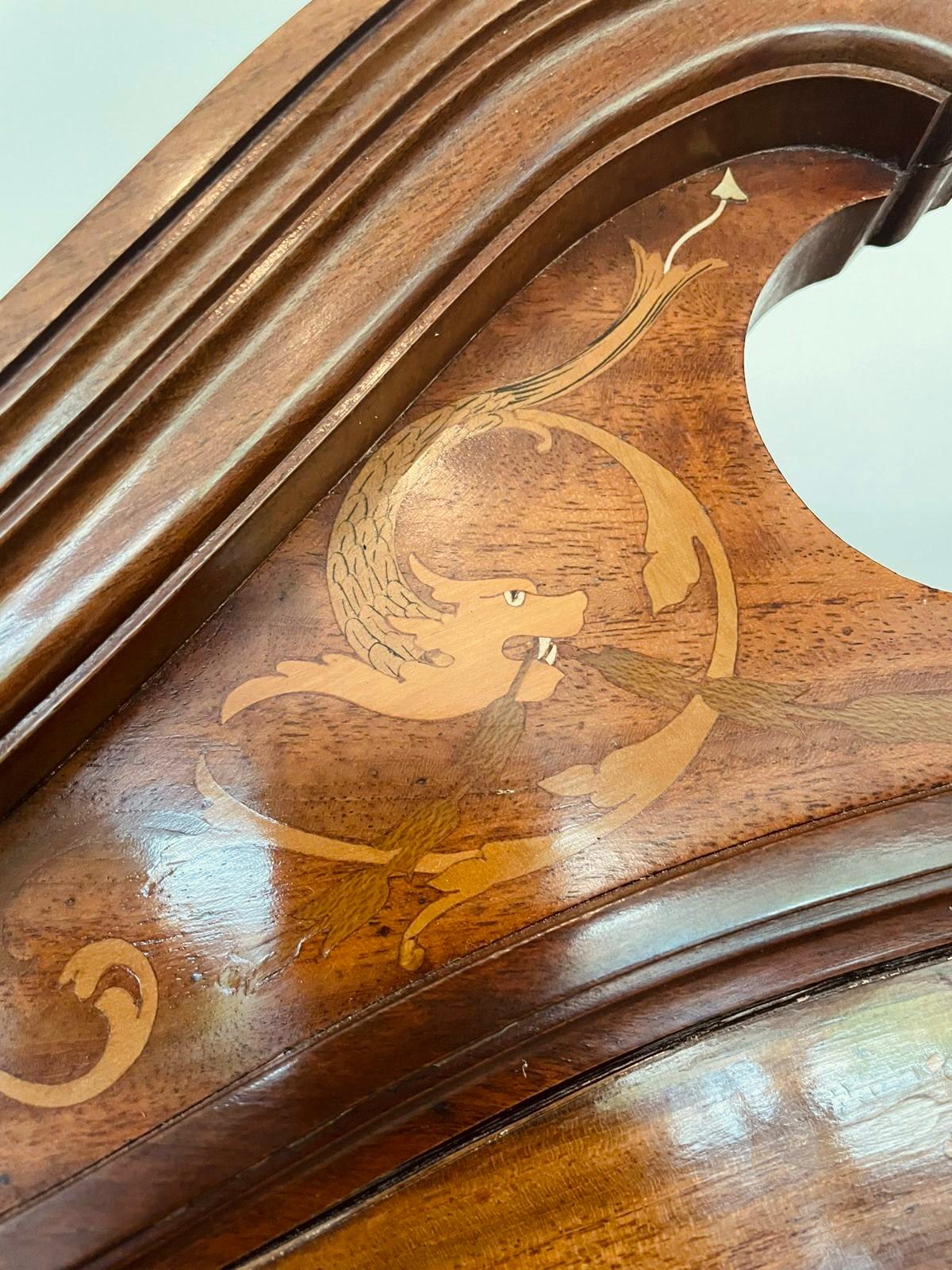 Fine Quality Antique Victorian Mahogany Inlaid Cylinder Bookcase For Sale 3