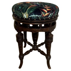 Tabouret de piano tournant en acajou d'époque victorienne de belle qualité