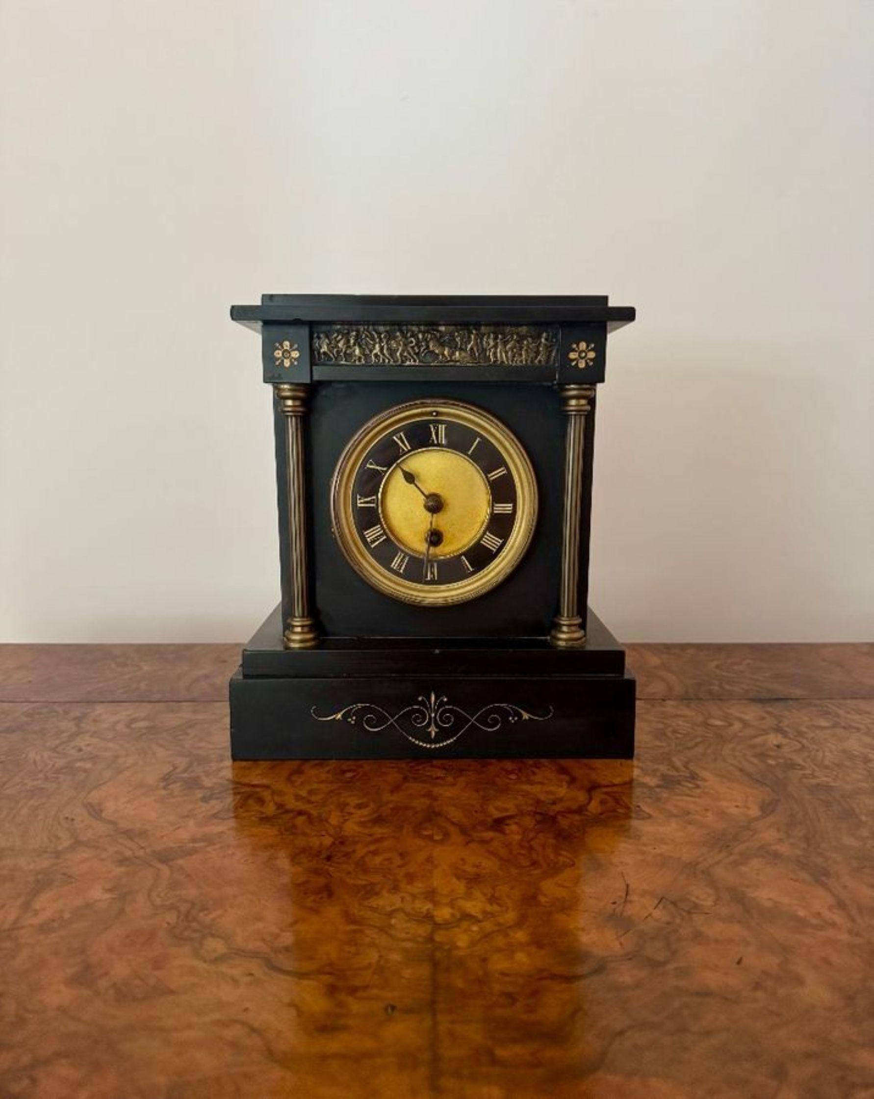 Fine quality antique Victorian mantle clock In Good Condition For Sale In Ipswich, GB