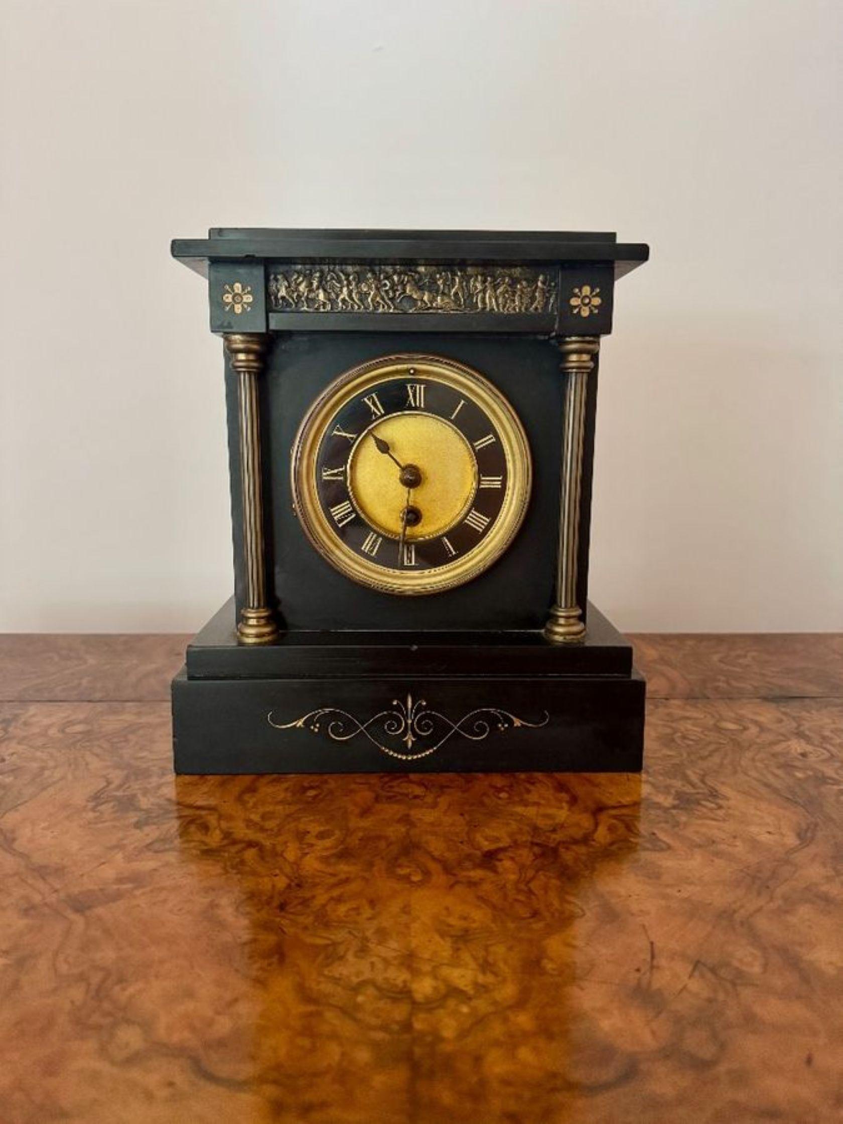 Fine quality antique Victorian mantle clock For Sale 1