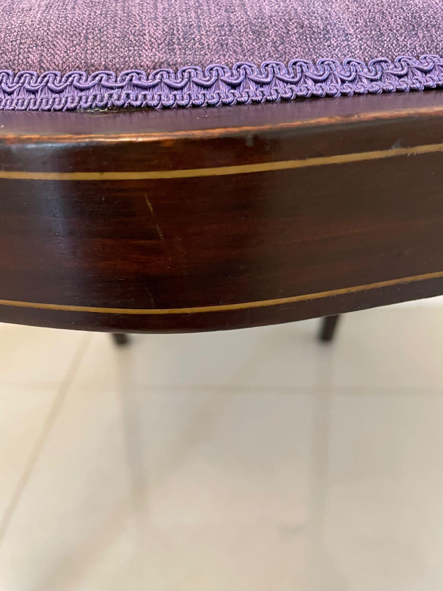 Fine Quality Antique Victorian Set of Four Marquetry Inlaid Chairs For Sale 6