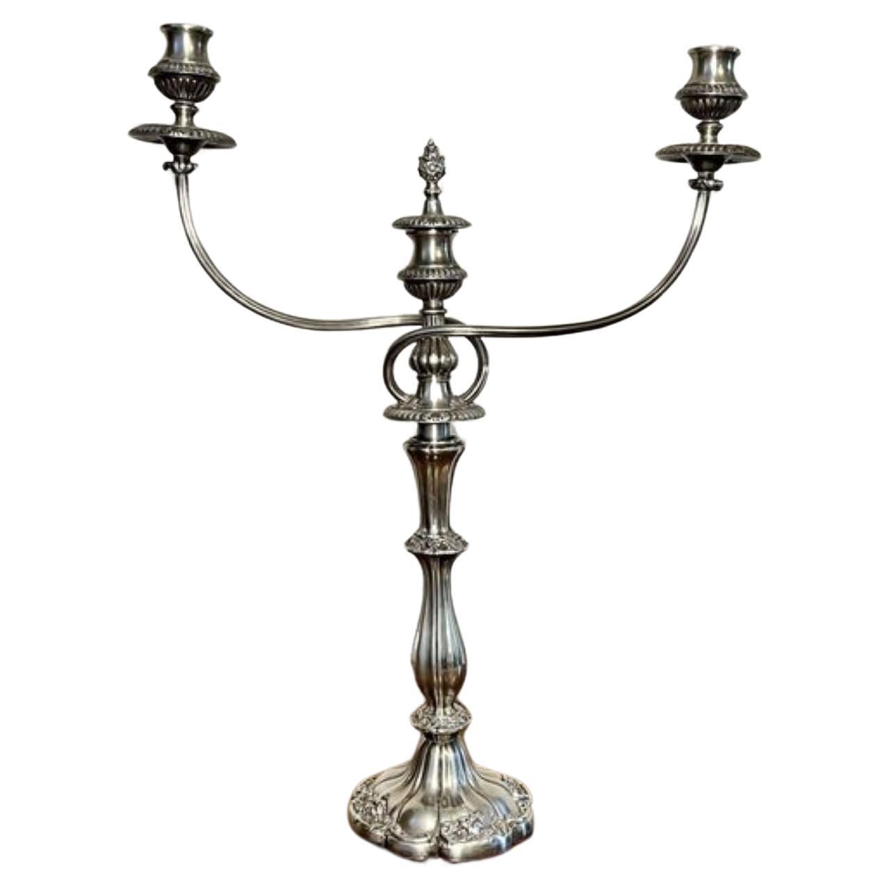 Fine quality antique Victorian silver plated candelabra For Sale