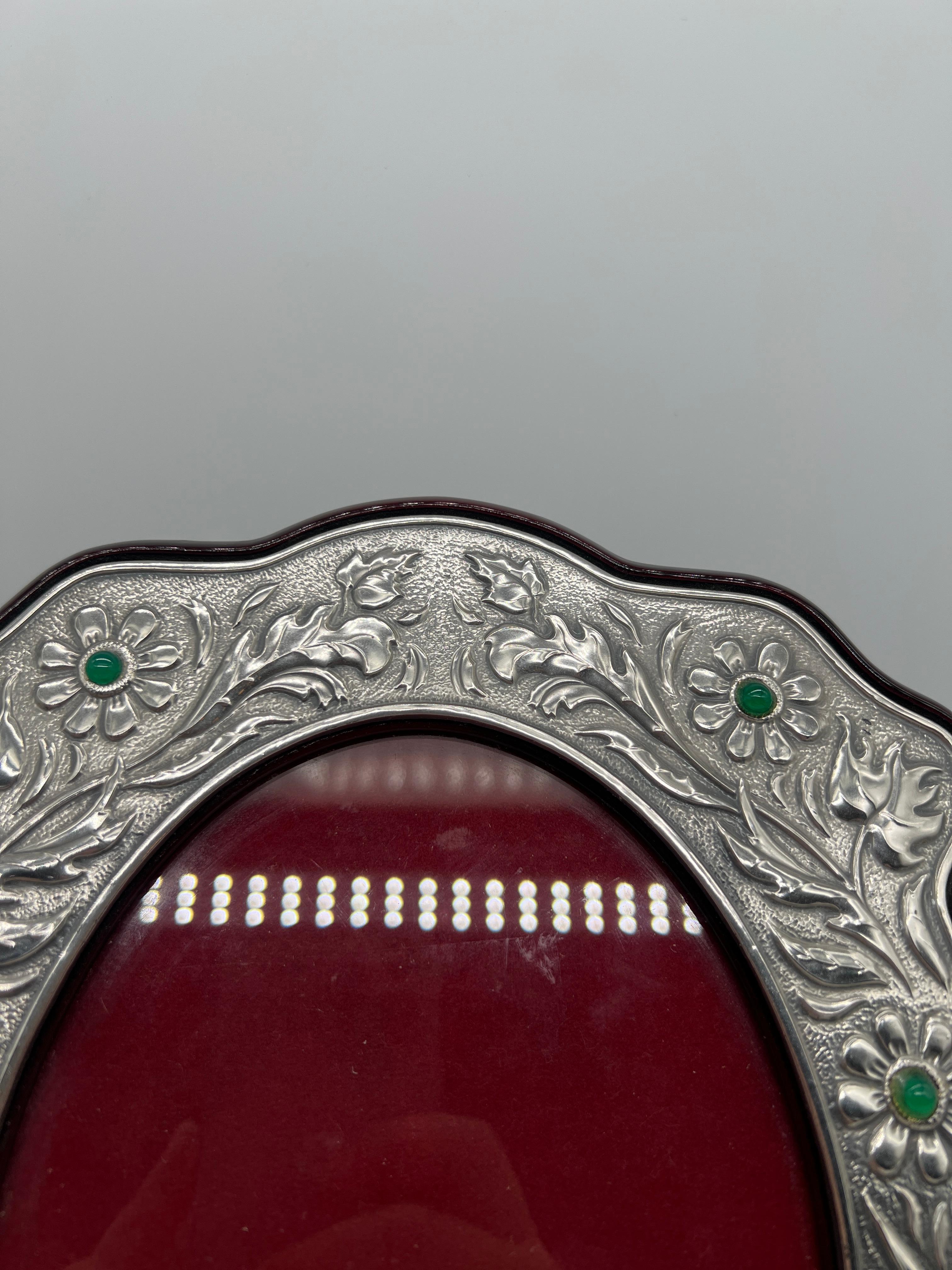 Marco Art Nouveau de plata de ley Arin de gran calidad con margaritas en Bueno estado para la venta en Atlanta, GA