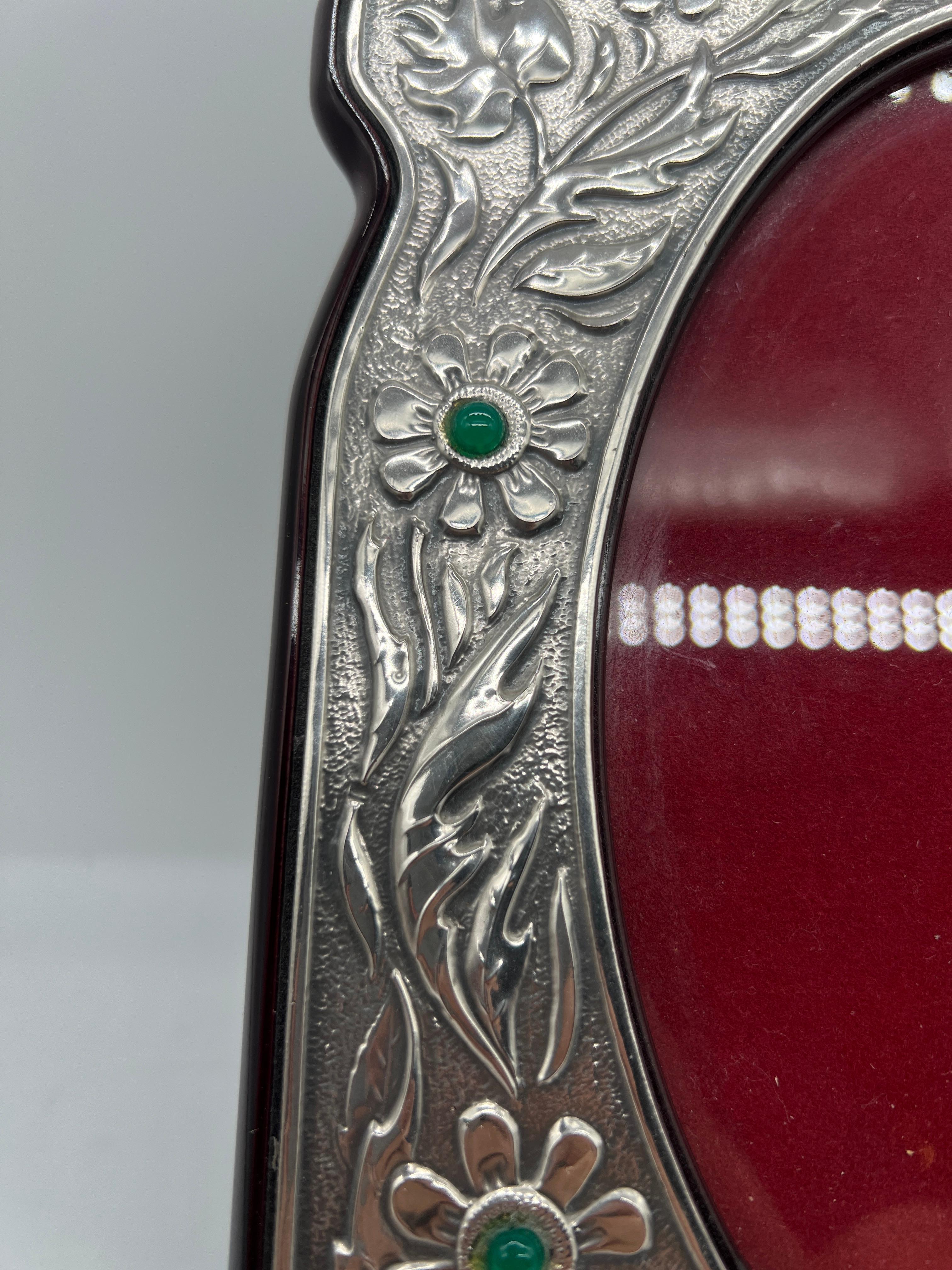 Marco Art Nouveau de plata de ley Arin de gran calidad con margaritas siglo XX en venta