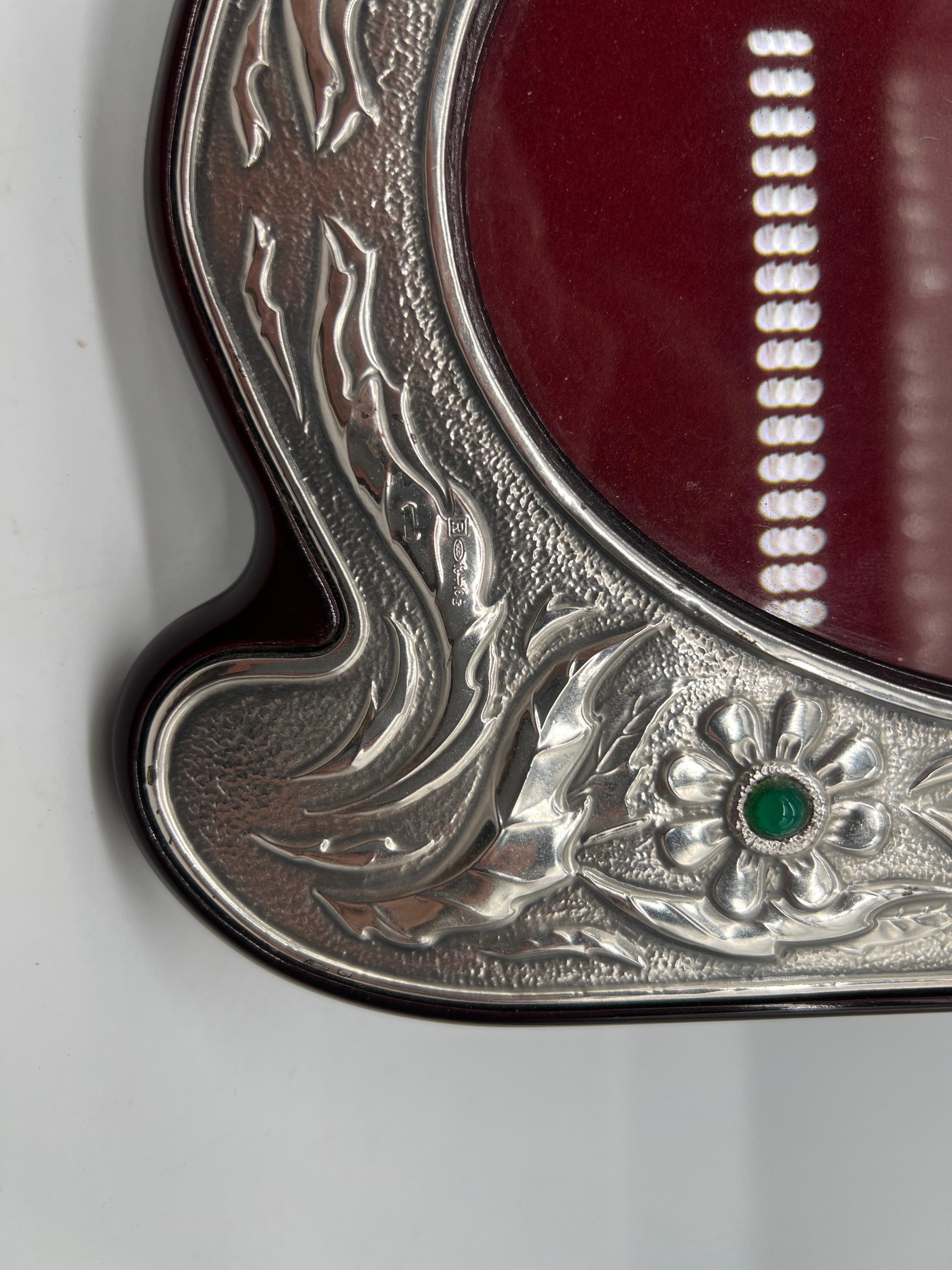 Marco Art Nouveau de plata de ley Arin de gran calidad con margaritas Plata esterlina en venta