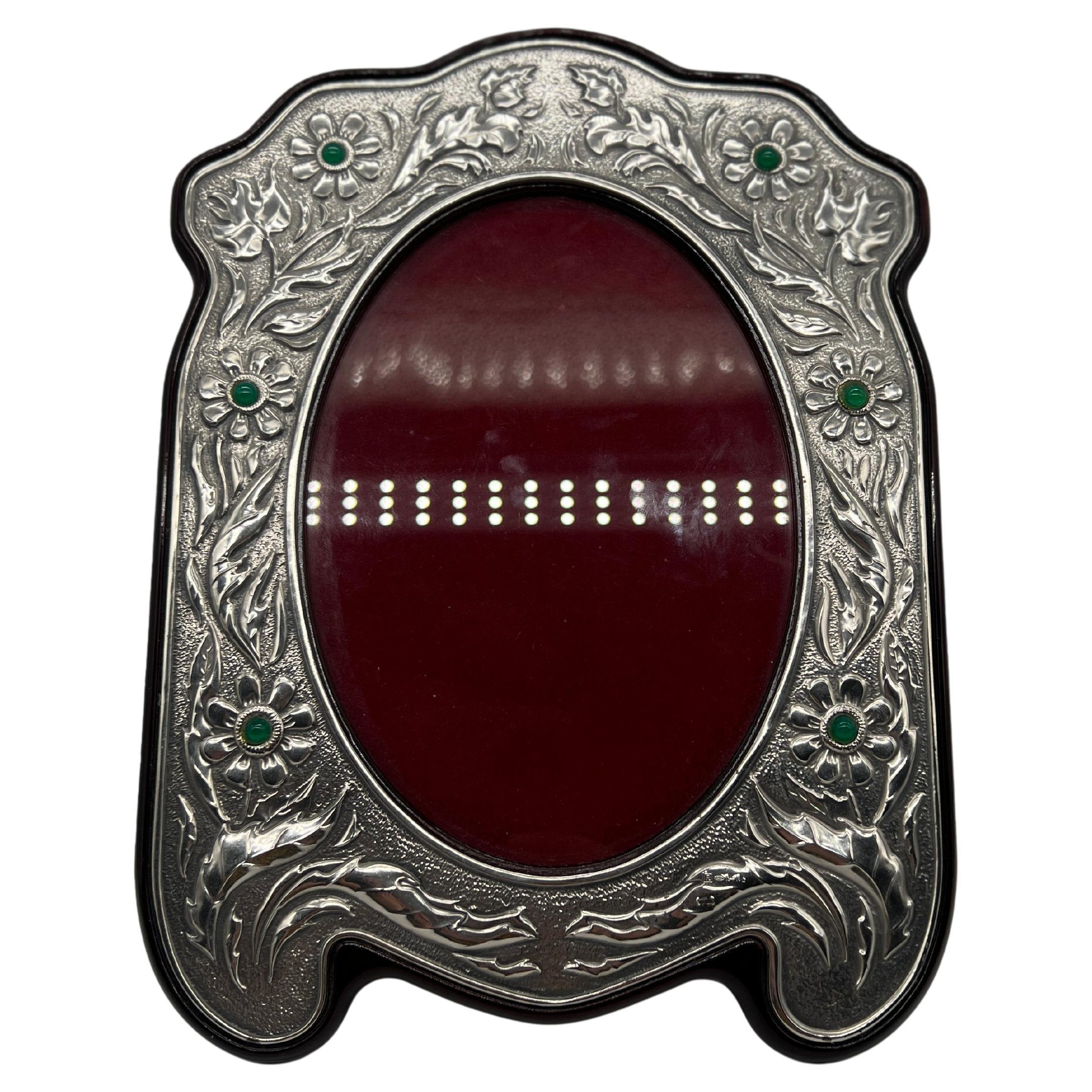 Marco Art Nouveau de plata de ley Arin de gran calidad con margaritas