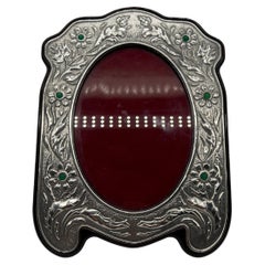 Marco Art Nouveau de plata de ley Arin de gran calidad con margaritas