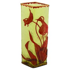 Jarrón de cristal Baccarat Cameo de calidad superior C1890