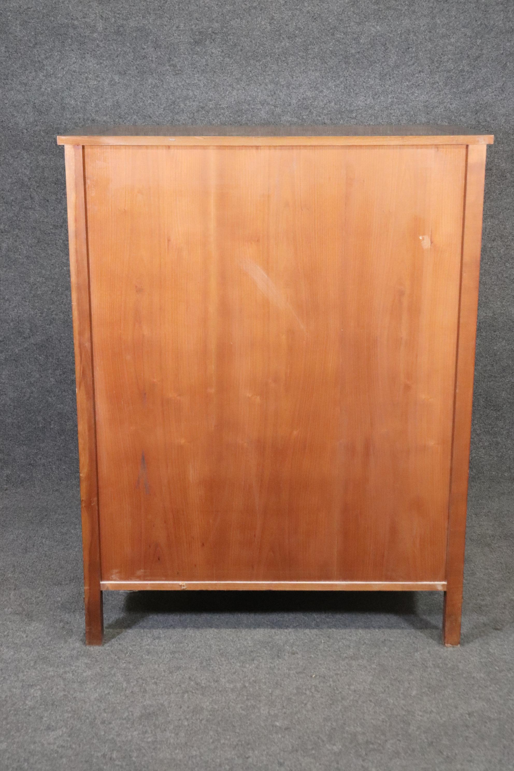 American Fine Quality Baker French Directoire Style Cherry Tall Dresser, Circa 1950s