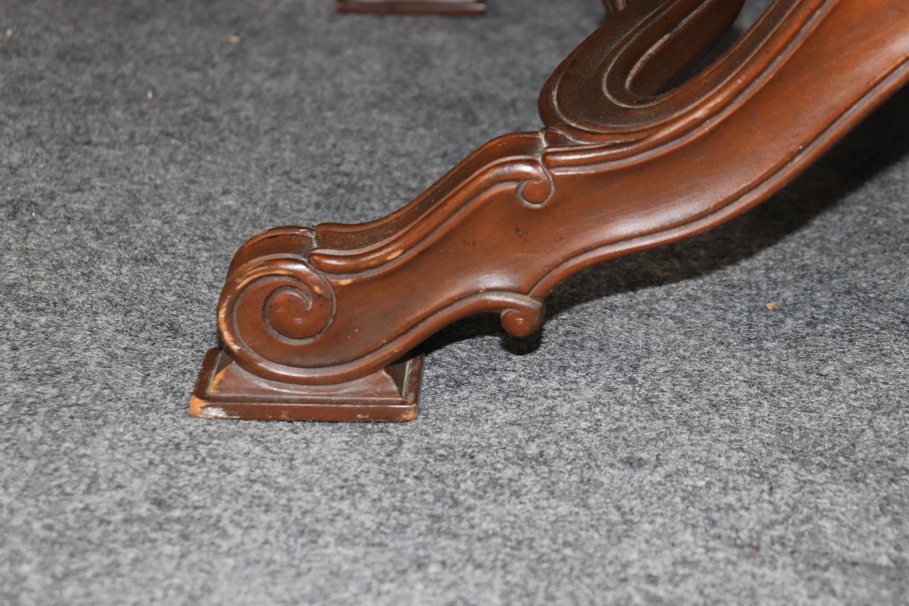 Fine Quality Baker Furniture Carved French Regency X Form Carved Walnut Bench For Sale 2