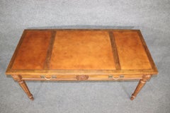 Fine Quality Baker Furniture Company Embossed Leather Top Louis XVI Style Desk