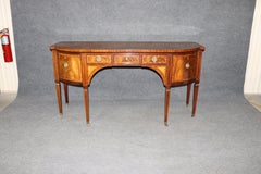 Fine Quality Baker Furniture Satinwood Inlaid Sheraton Mahogany Sideboard Buffet