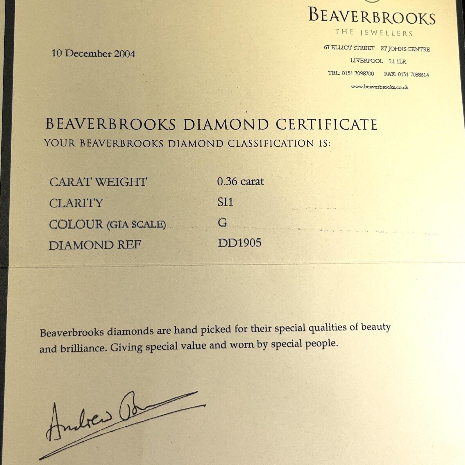 beaverbrooks platinum engagement ring