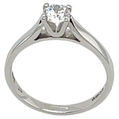 Fine Quality Beaverbrooks 0.36ct Solitaire Certified Platinum Diamond Ring