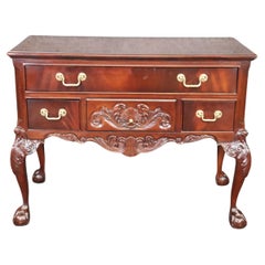 Fine Quality Bernhardt Flame Mahogany Chippendale Lowboy Buffet Sideboard