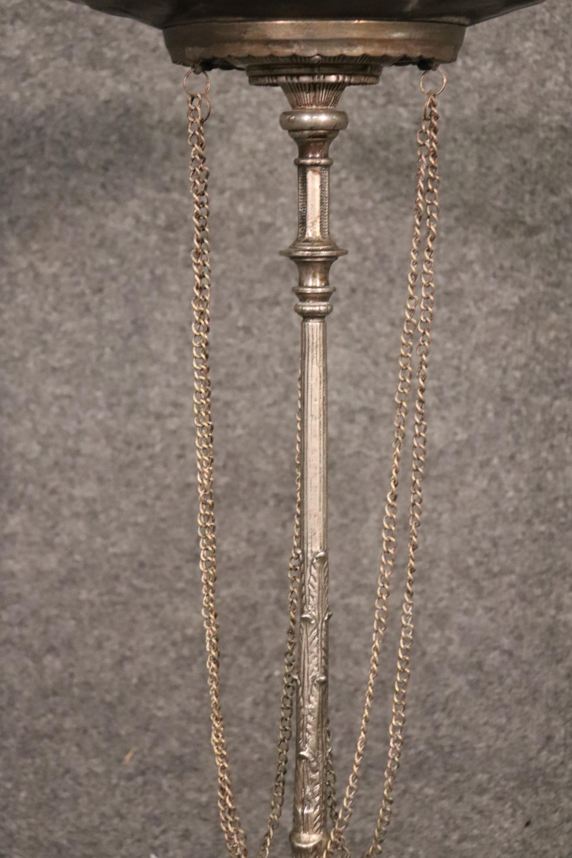 Fine Quality Brass and Bronze Antique Figural Repousse Calling Card Table In Good Condition For Sale In Swedesboro, NJ