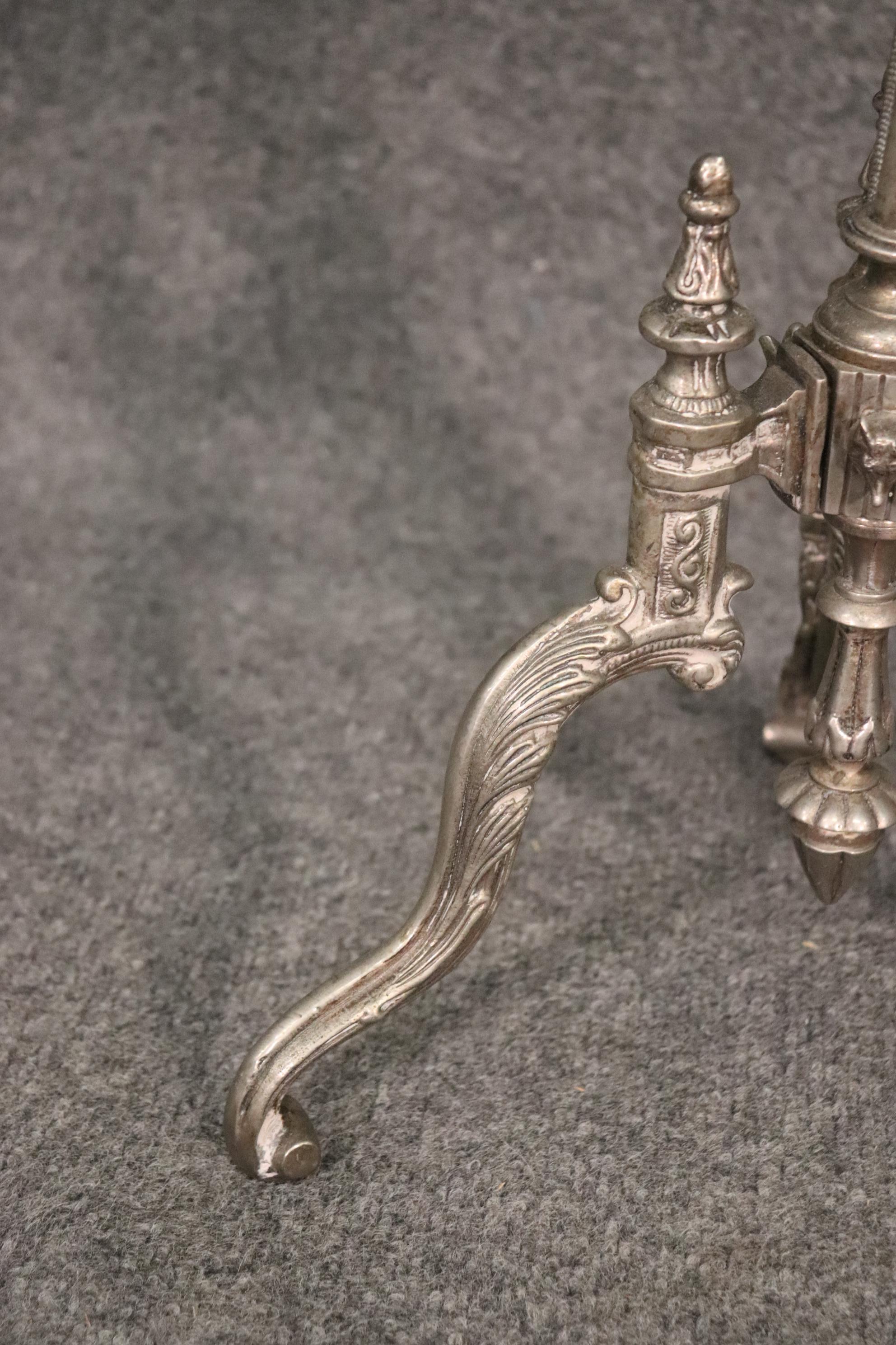 Fine Quality Brass and Bronze Antique Figural Repousse Calling Card Table 1