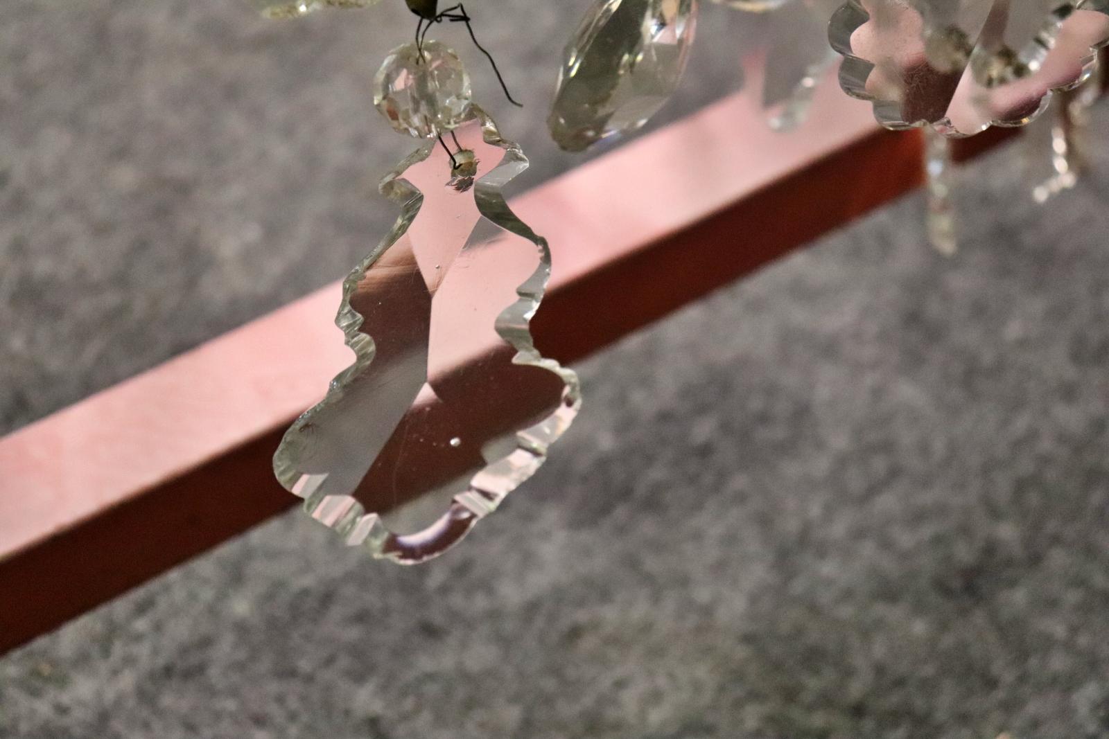 Lampadario francese in stile Luigi XV, in bronzo e cristallo autentico di alta qualità in vendita 8