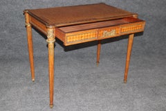 Fine Quality Bronze Mounted Cherubs Putti Marquetry Inlaid Kingwood Writing Desk