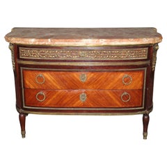 Antique Fine Quality Bronze Mounted Marble Top French Commode Manner of Paul Sormani